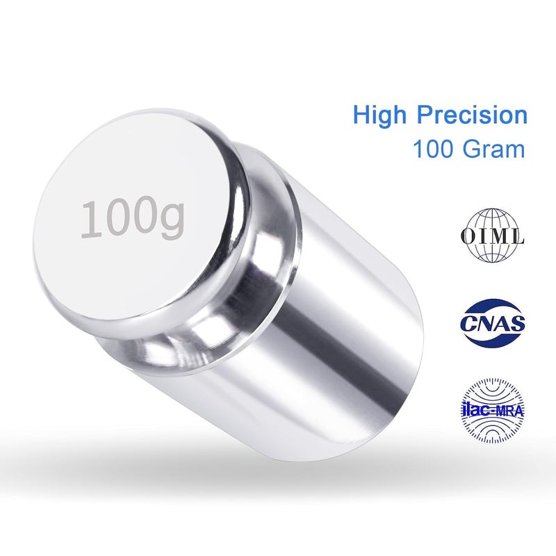 QP Calibration Weights, 100 Gram OIML Class M1 High Precision Scale Weights, Stainless Steel Gram Weights, Chrome Finish, Scale Calibration Weights for Digital Scale, Kitchen Scale, Pocket Scale - Image 2